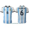 Camiseta de fútbol Argentina German Pezzella 6 Primera Equipación Mundial 2022 - Hombre